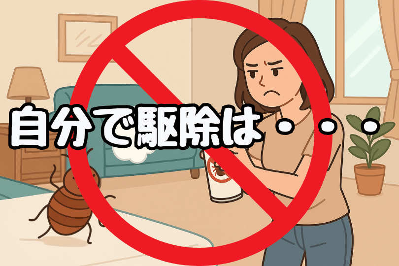 トコジラミをじぶんで駆除するイラスト
