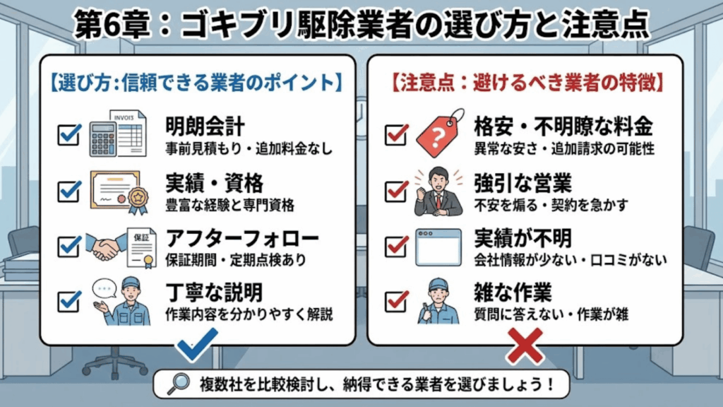 プロのゴキブリ駆除業者への依頼を検討するイメージ