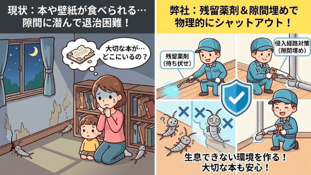 シミ（紙魚）駆除・対策の紹介