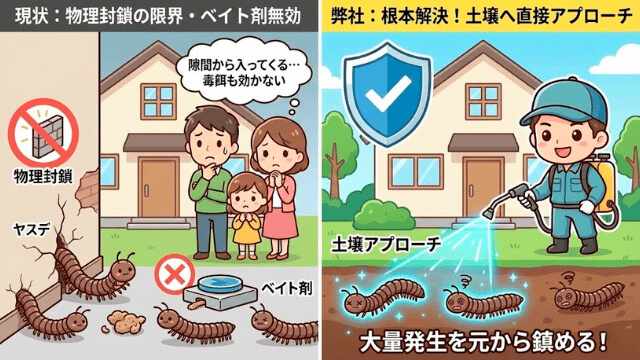 ヤスデ駆除・対策の紹介