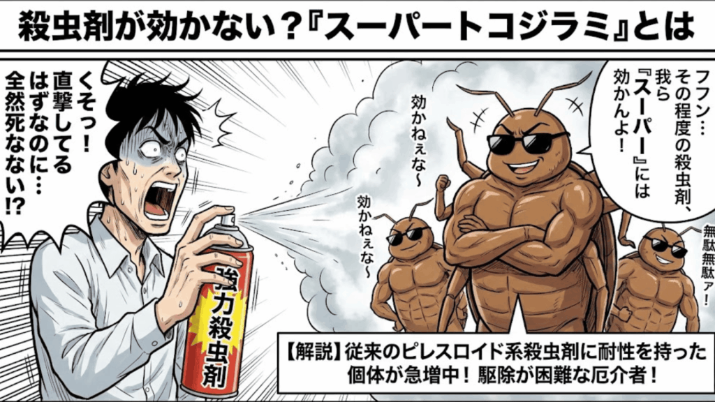 殺虫剤が効かないスーパートコジラミのイメージ