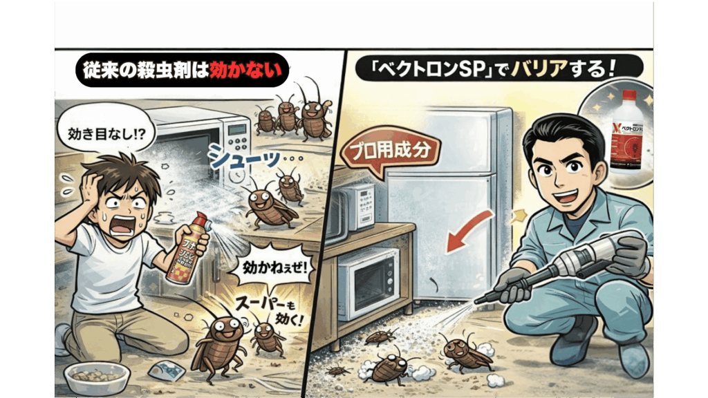 普通の毒エサが効かないチャバネゴキブリ