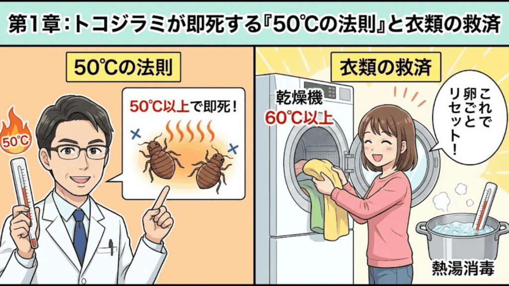 トコジラミの熱処理による駆除メカニズム