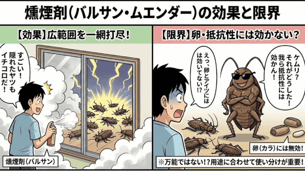燻煙剤を使用する際の注意点イメージ