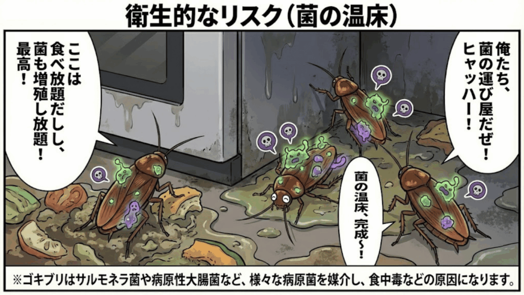 家電内部のゴキブリがもたらす衛生的なリスク