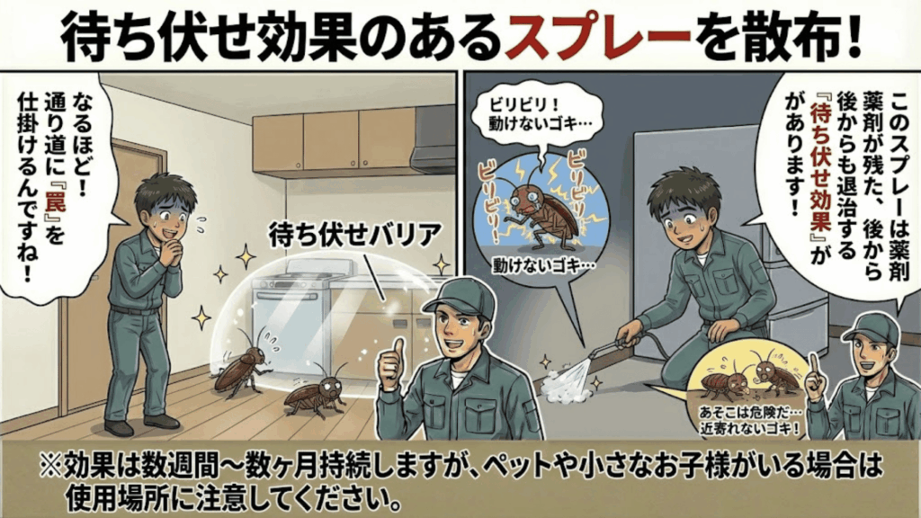 待ち伏せ効果のある殺虫スプレーの活用法