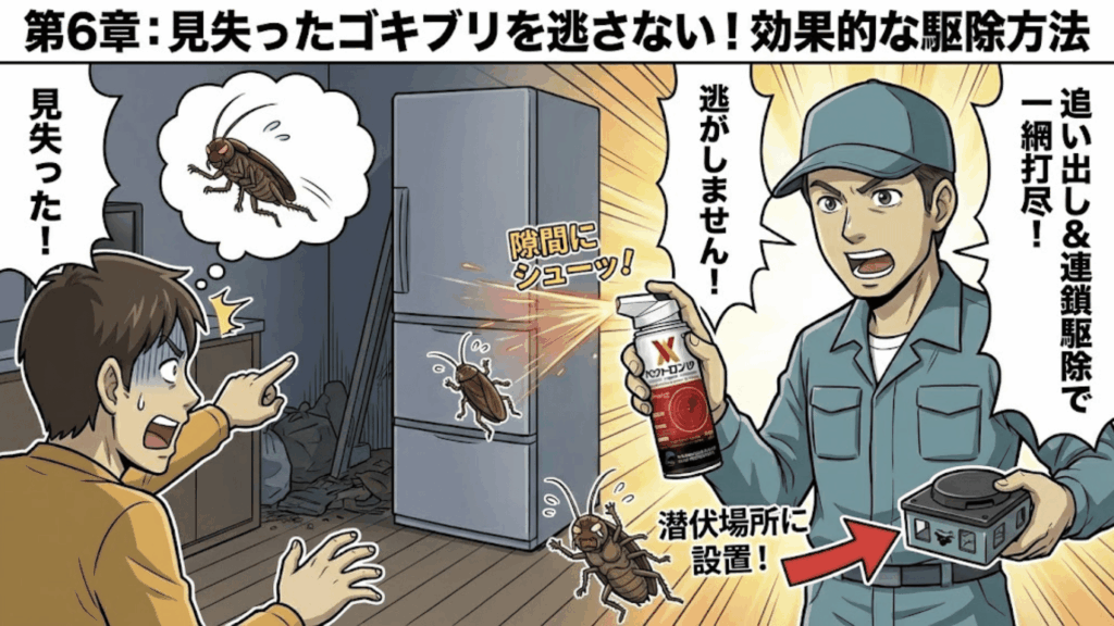 お風呂場で見失ったゴキブリの探し方と駆除方法
