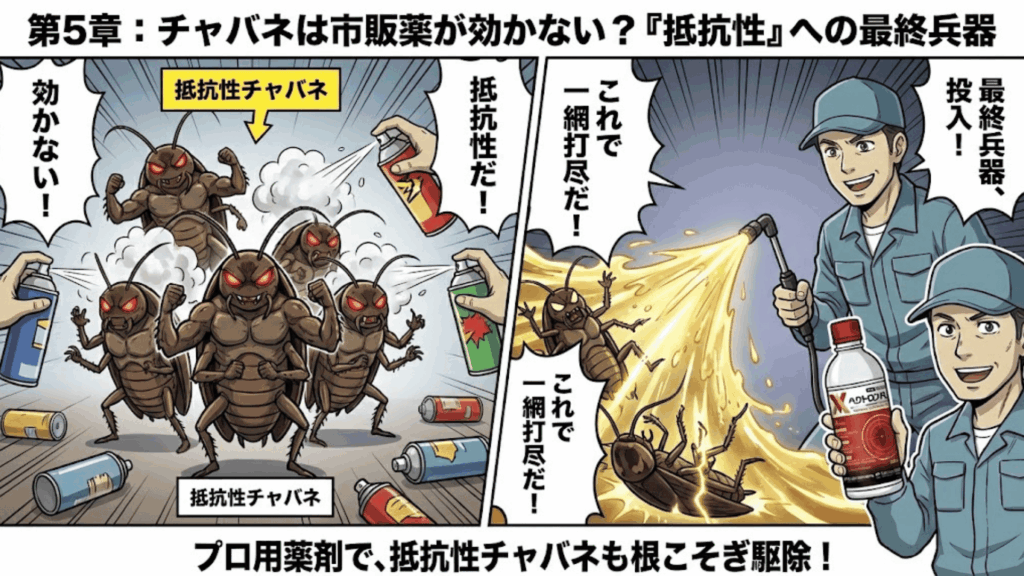 薬剤抵抗性を持つスーパーチャバネゴキブリの脅威