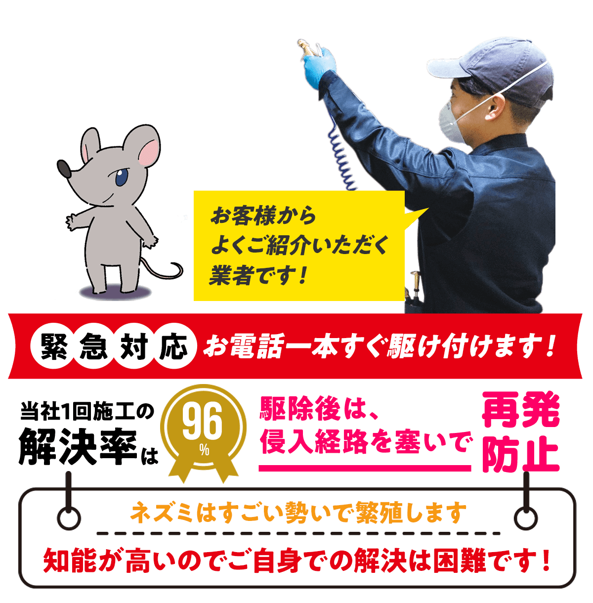 害虫・害獣ねずみ駆除の対策業者｜害虫獣SOS