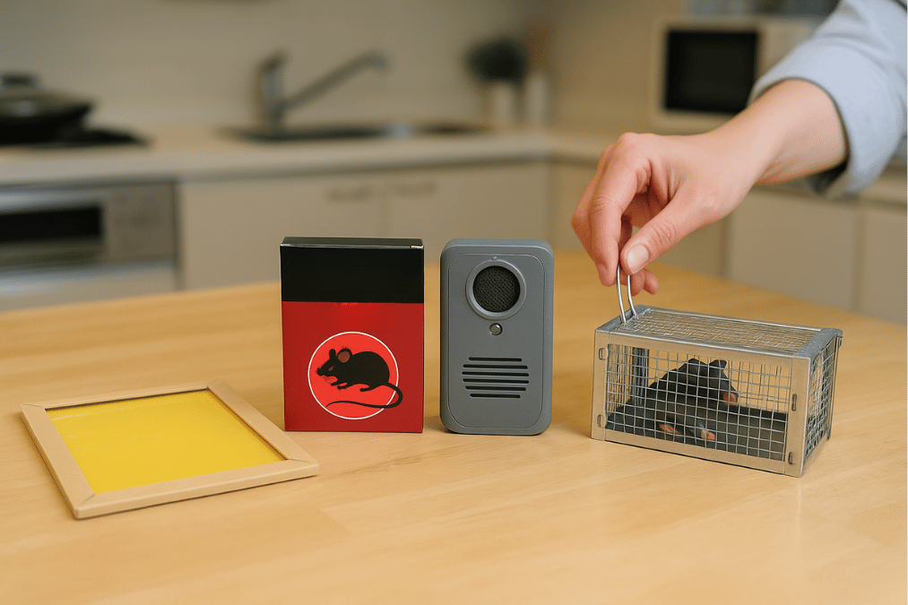 ネズミ駆除グッズのイラスト