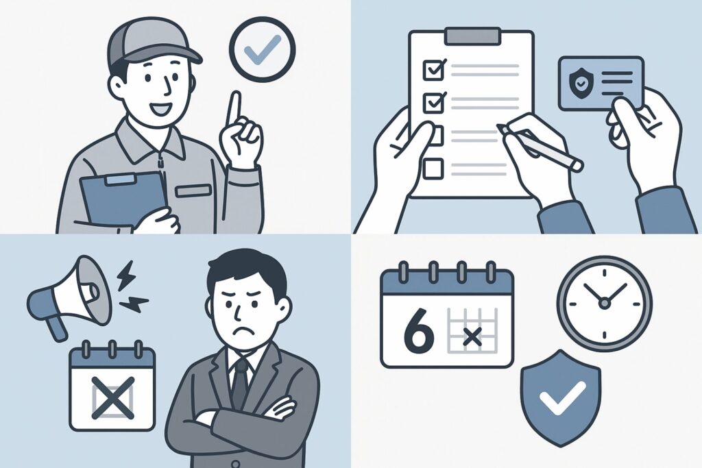 業者依頼時の注意点のイラスト