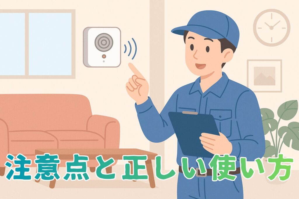 作業員と室内のイラスト