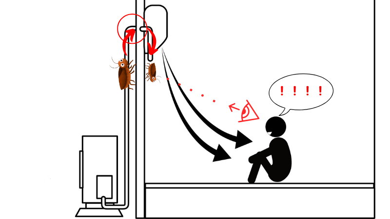 エアコン外部配管ゴキブリ侵入経路