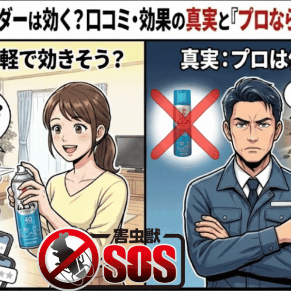 ゴキブリムエンダーはプロは使わないイラスト